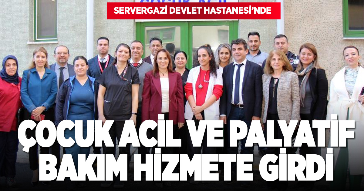ÇOCUK ACİL VE PALYATİF BAKIM HİZMETE GİRDİ
