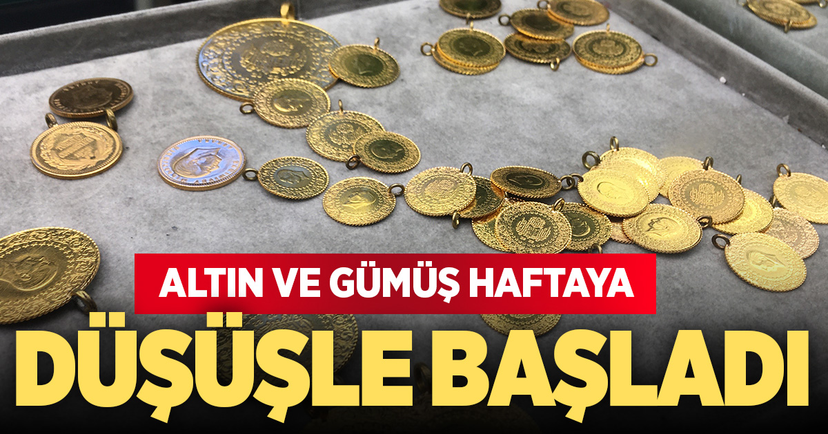 Altın ve gümüş haftaya düşüşle başladı