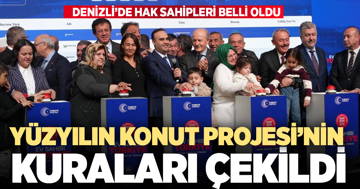 Yüzyılın Konut Projesinde Denizli Kura Çekimi yapıldı