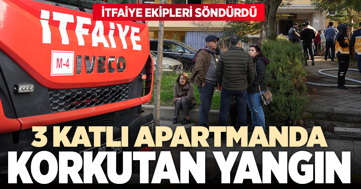  Denizli’de apartman dairesindeki yangın korkuttu