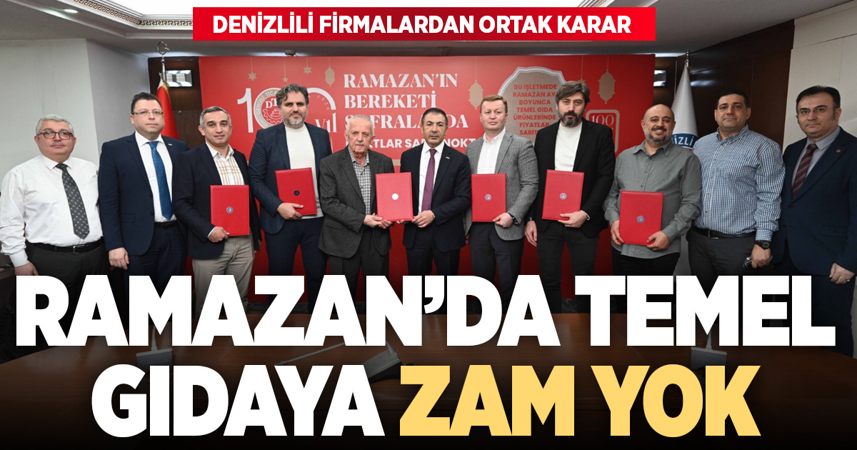 RAMAZANDA TEMEL GIDAYA ZAM YOK