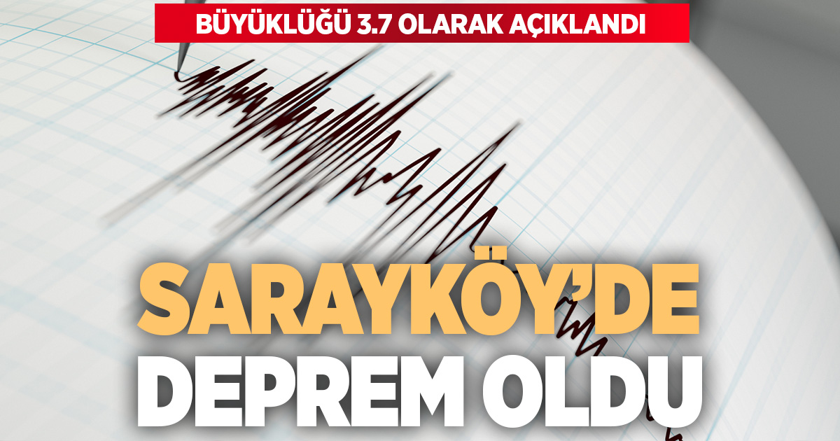 Denizli’de hafif şiddetli deprem: Sarayköy ve Buharkent 3.7 ile sallandı