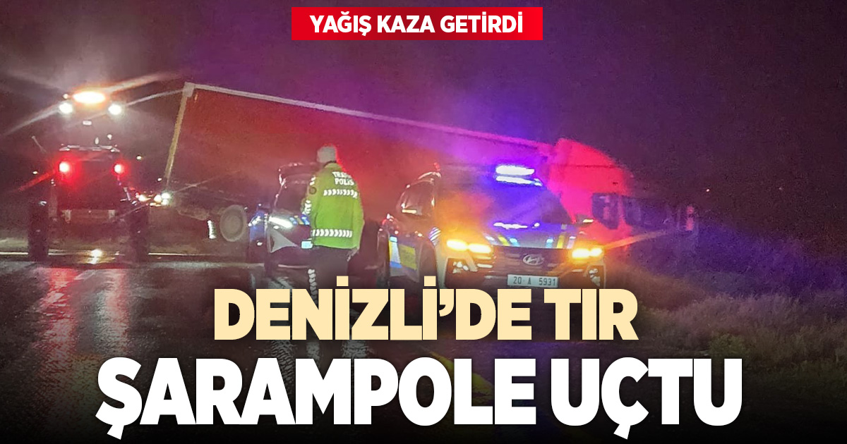 Tır şarampole uçtu