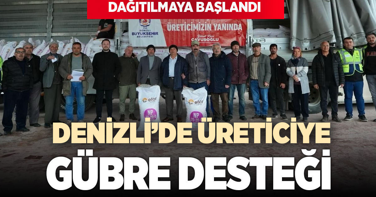 Denizli'de üreticiye gübre desteği başladı