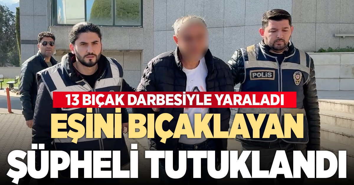 Eşini iş yerinde bıçaklayan zanlı tutuklandı