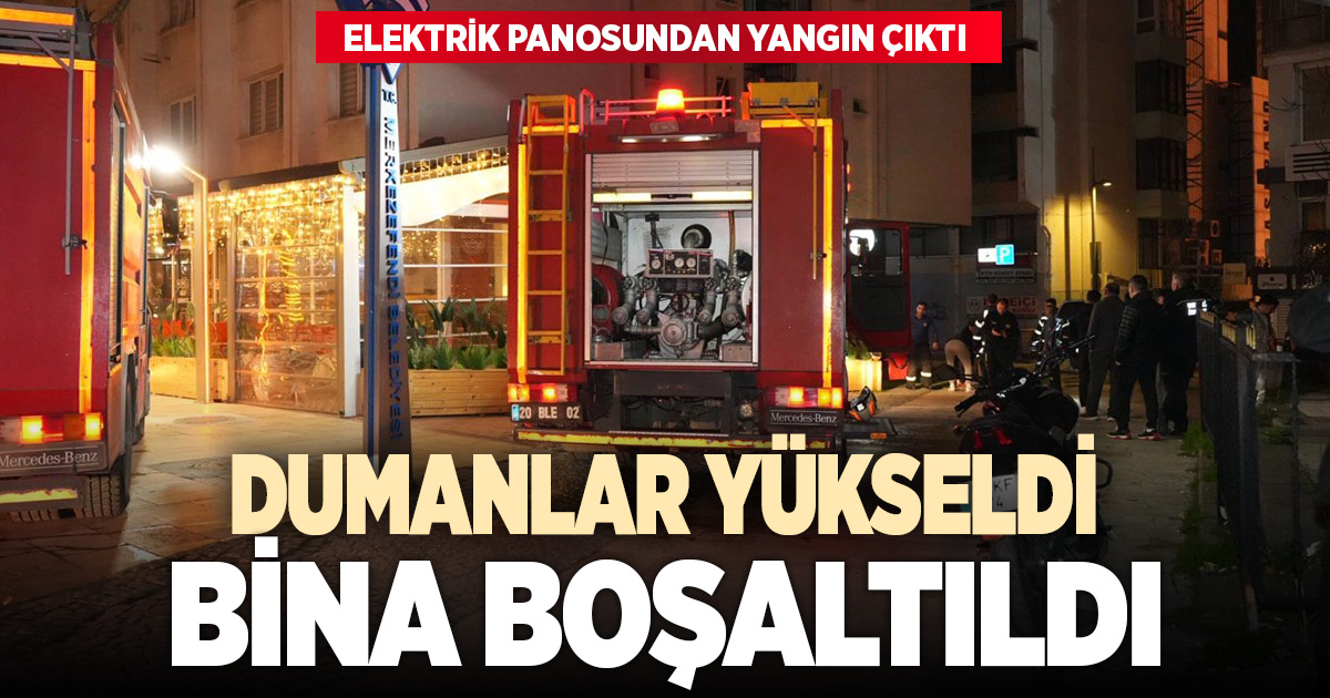 Elektrik panosundan çıkan yangın paniğe neden oldu