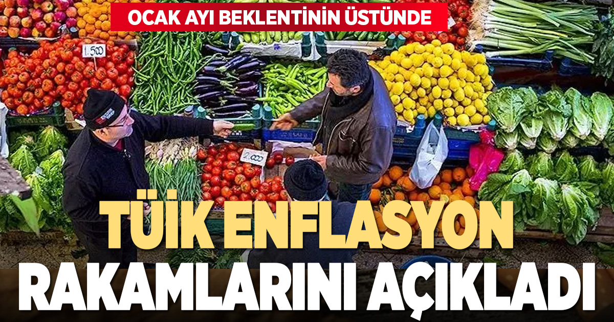 Ocak enflasyonu beklentinin üzerinde çıktı: Yüzde 4,84 oldu