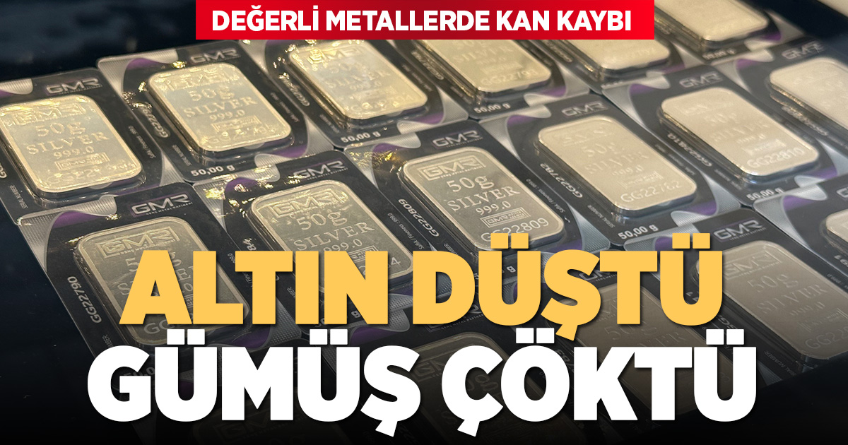 Değerli metallerde kan kaybı: Altın düştü, gümüş çöktü