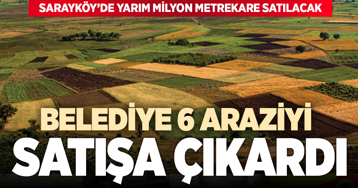 Belediye, yüzölçümü 500 bin metrekareyi bulan arazi satacak