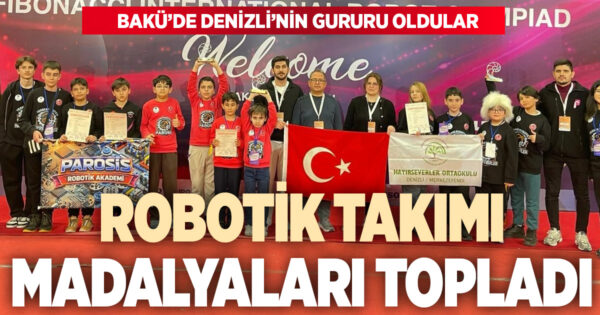 Denizlili öğrenciler Bakü’de madalyaları topladı