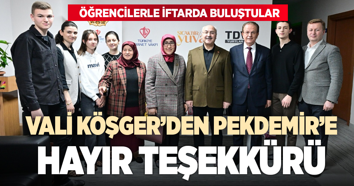 Vali Köşger’den Halil Pekdemir ve ailesine ‘hayır’ teşekkürü