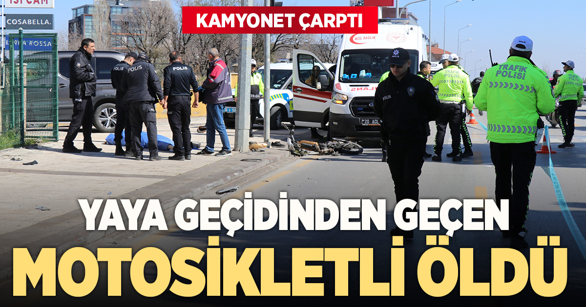 Motosikletiyle yaya geçidinden geçmek isteyen adam hayatını kaybetti