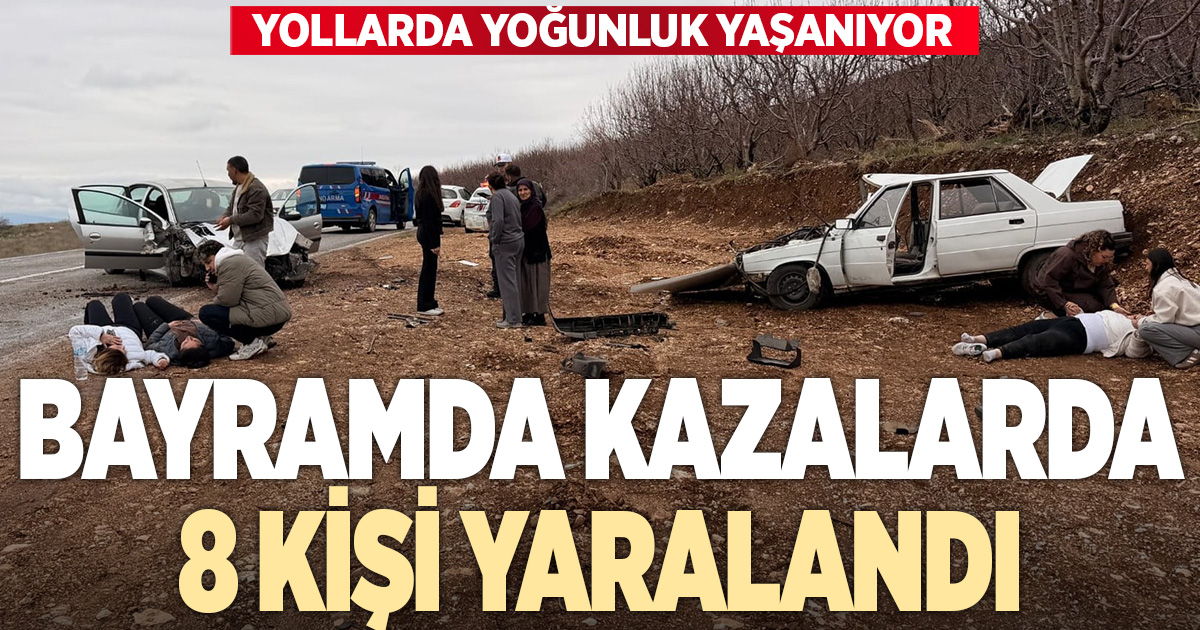 Denizli’de iki ayrı trafik kazasında 8 kişi yaralandı