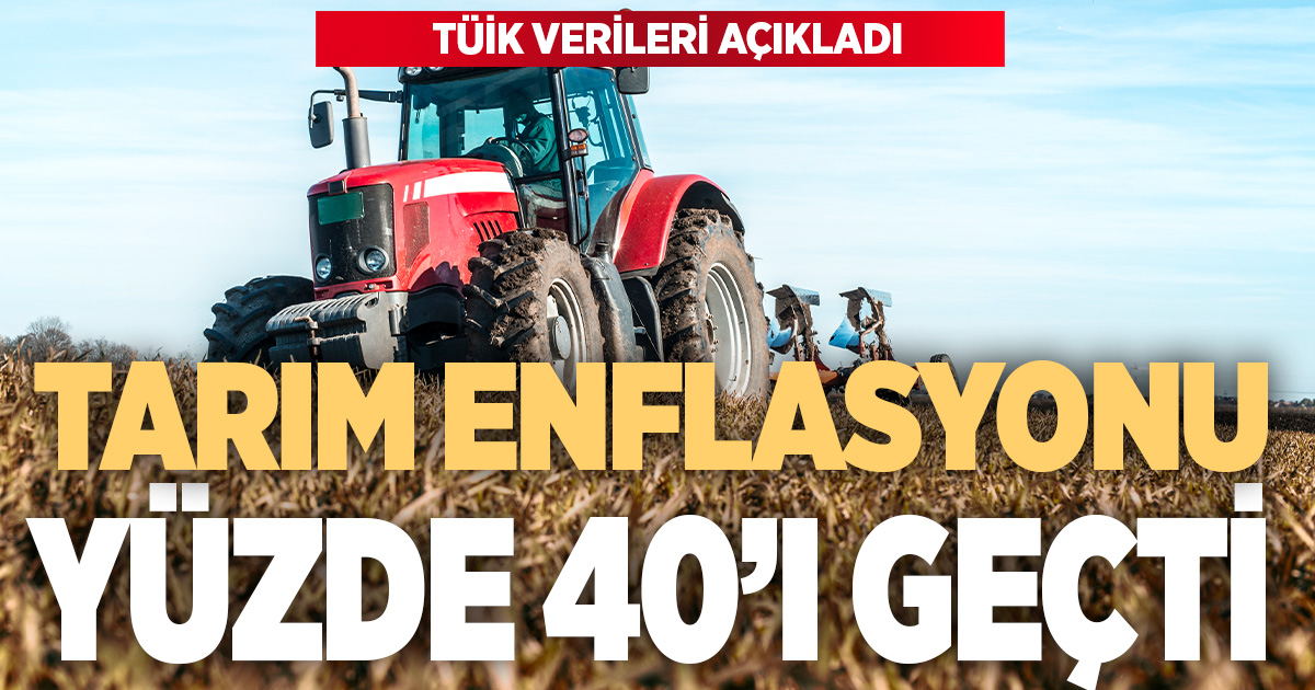 Tarım enflasyonu açıklandı: Yıllık bazda yüzde 40’ı geçti