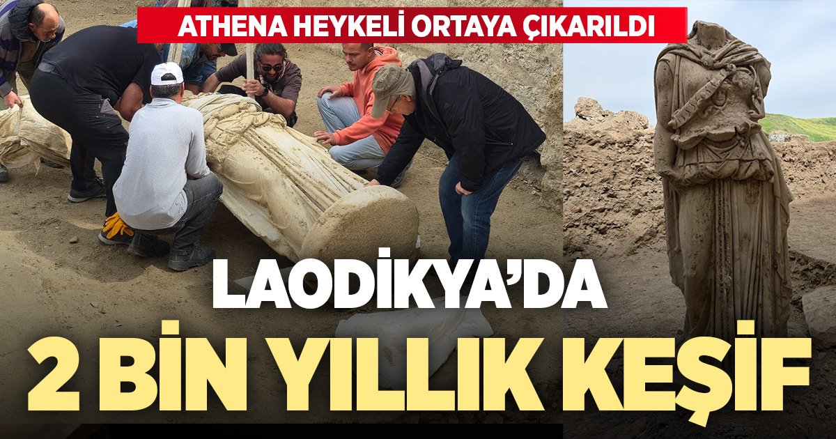 Laodikya’da eşsiz keşif: Athena heykeli ortaya çıkarıldı