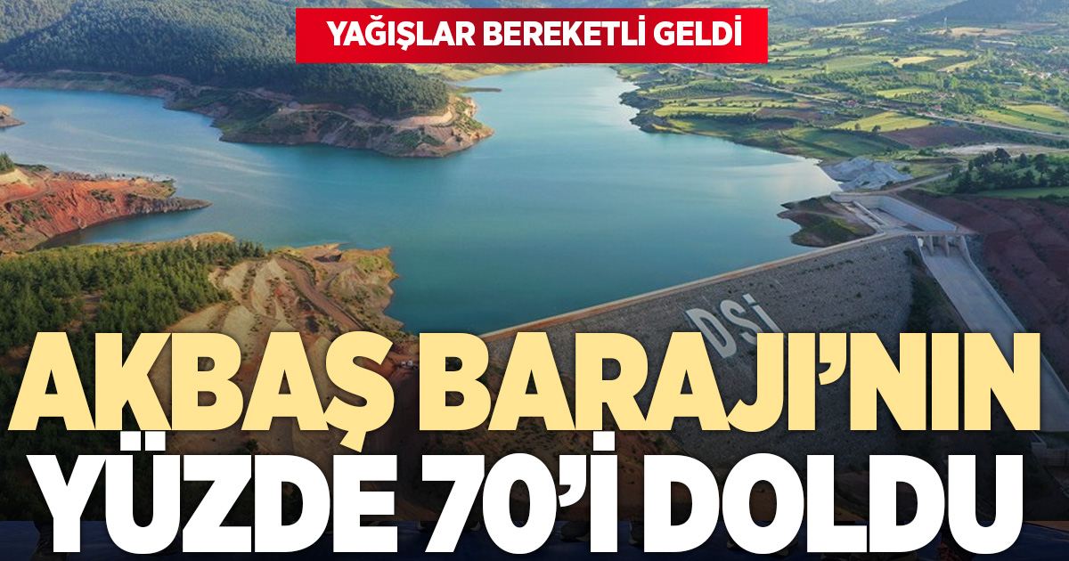 Denizli’de yağışlarla baraj doluluk oranı yükseldi: Akbaş Barajı’nda yüzde 70 seviyesine ulaşıldı