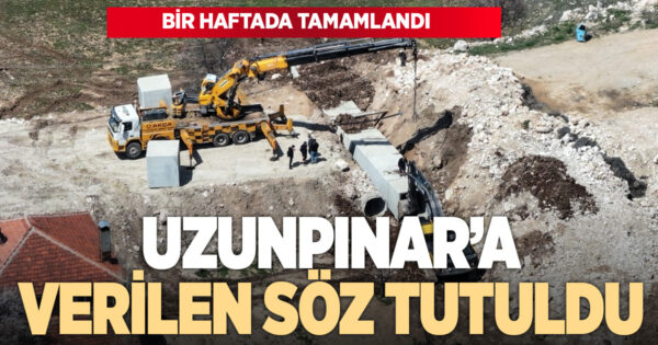 Başkan Ertemur Uzunpınar’a verdiği sözü tuttu