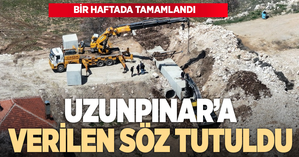 Başkan Ertemur Uzunpınar’a verdiği sözü tuttu