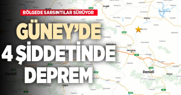 Denizli’de 4 büyüklüğünde deprem