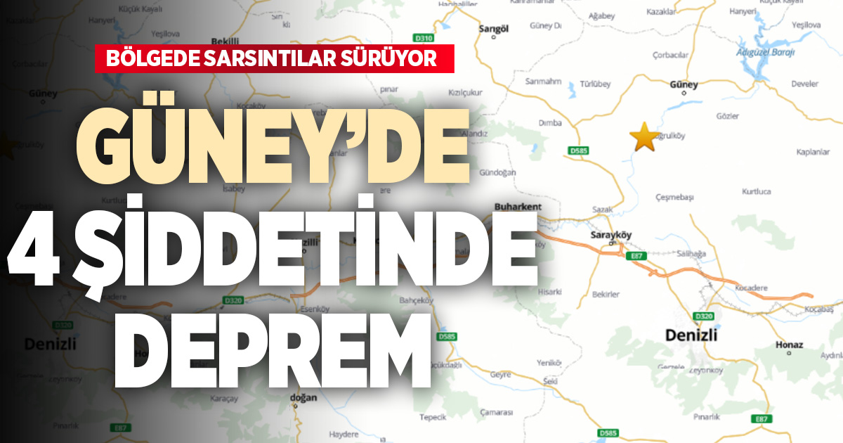 Denizli’de 4 büyüklüğünde deprem