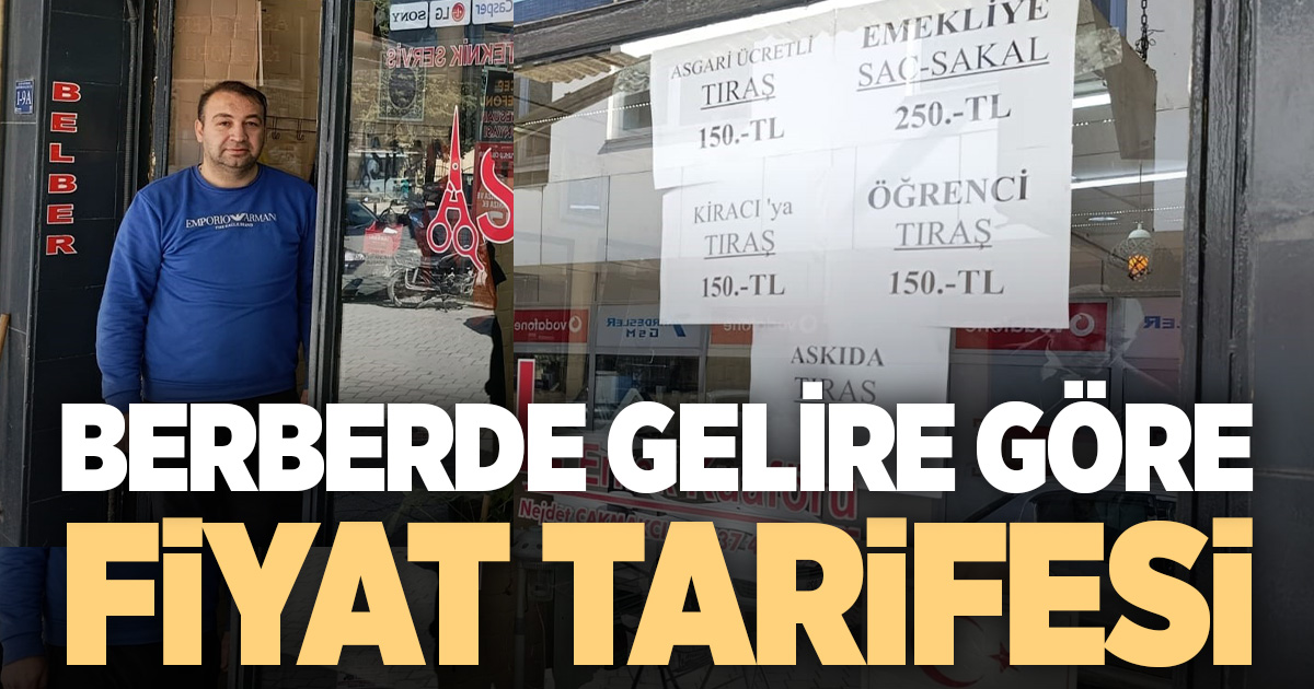 Çivrilli berberden dayanışma örneği