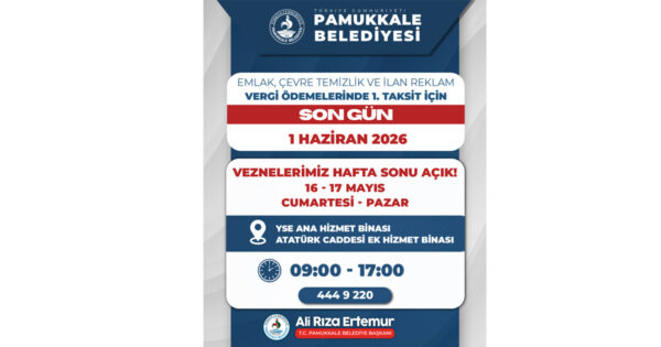 Pamukkale Belediyesi’nden mükelleflere hafta sonu mesaisi müjdesi