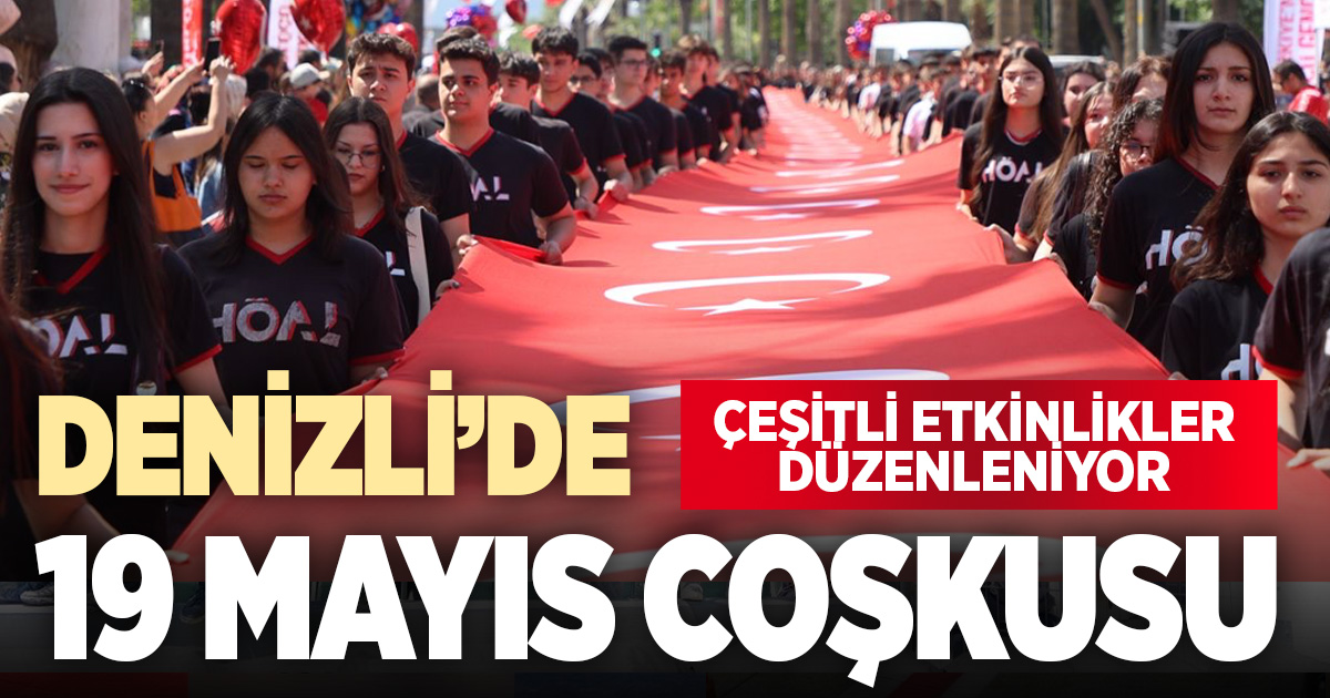 Denizli’de 19 Mayıs Coşkusu Valilik önünde törenle kutlandı