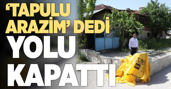Evine girebilmek için briketlerin üzerinden atlıyor