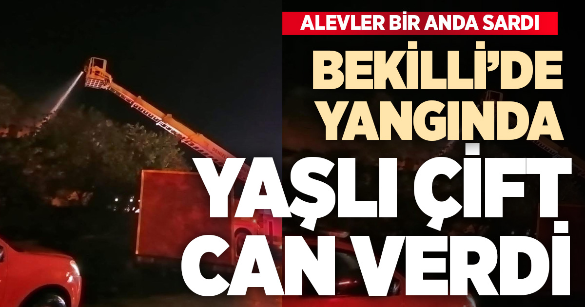 Yanan evde mahsur kalan yaşlı çift hayatını kaybetti