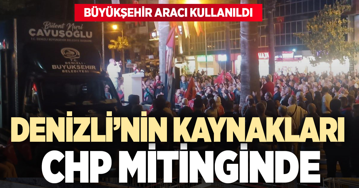 Büyükşehir aracının CHP mitinginde kullanılmasına tepki