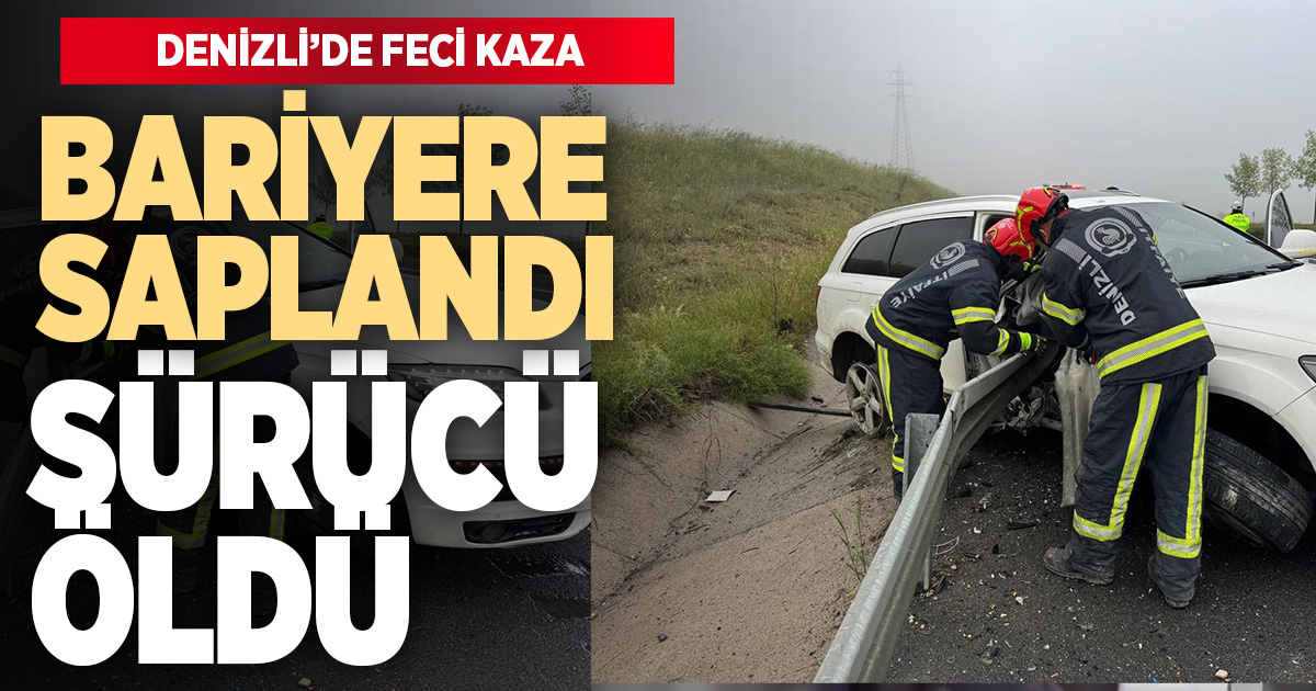 Bariyerlere saplanan lüks aracın sürücüsü hayatını kaybetti