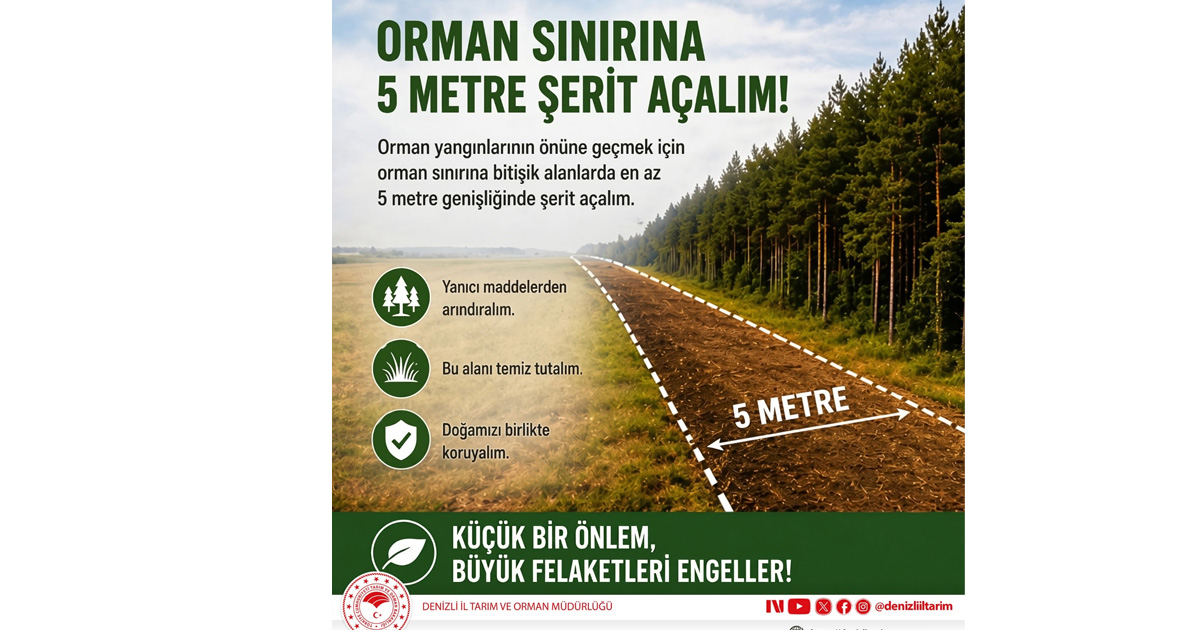 Denizli İl Tarım ve Orman Müdürlüğü’nden orman yangınlarına karşı uyarı