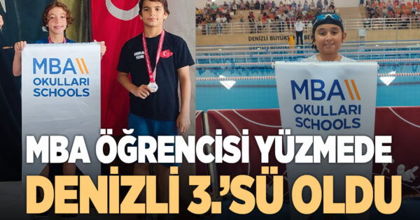 Minik yüzücülerden gururlandıran başarı: MBA Denizli Kampüsü kürsüde