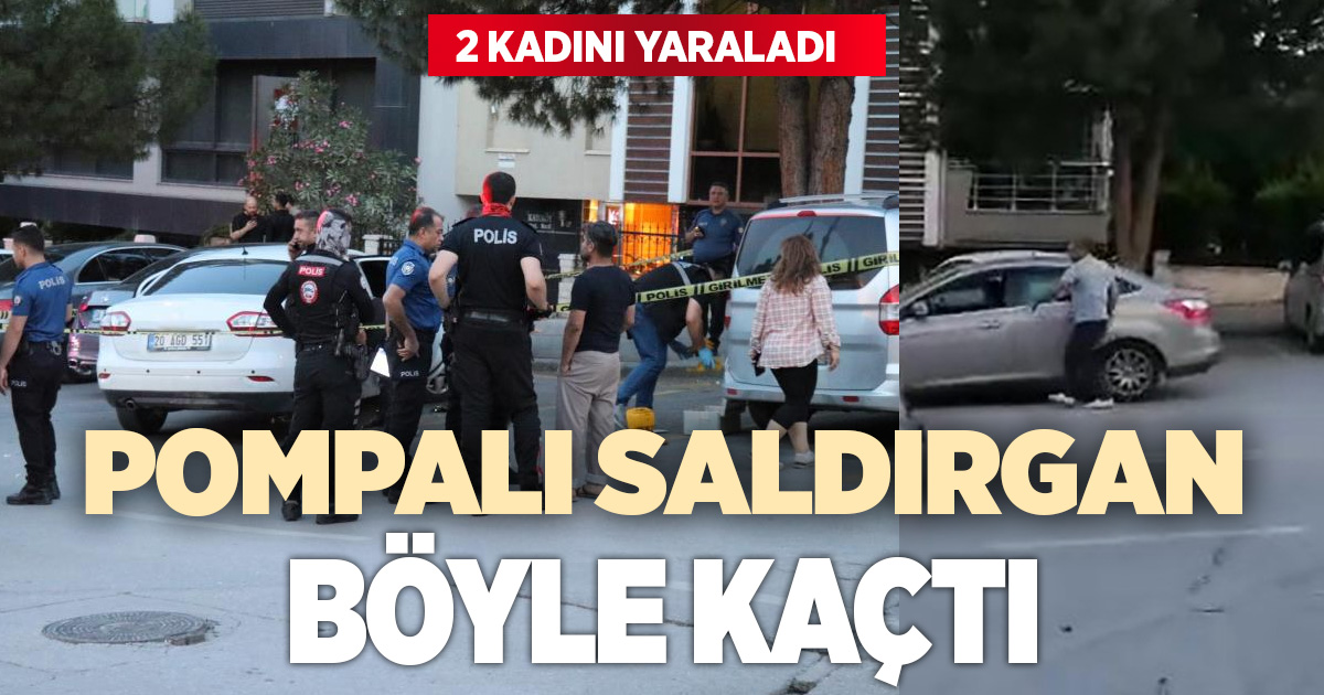İki kadına kurşun yağdıran şüphelinin kaçış anları ortaya çıktı