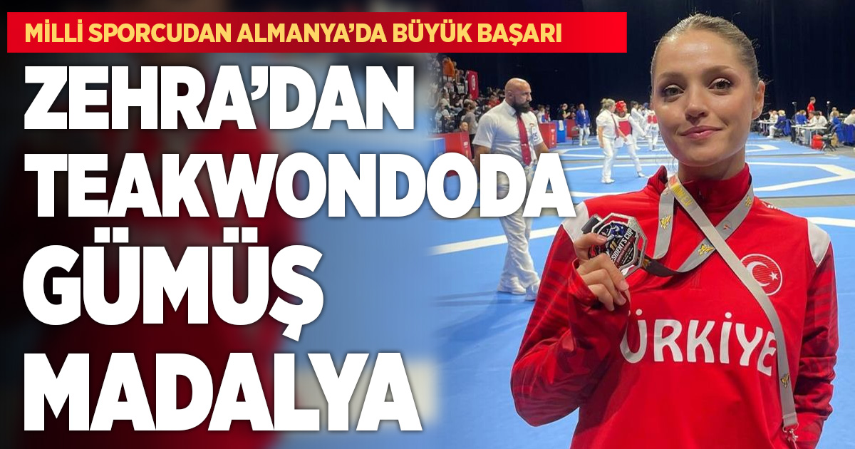Denizlili sporcu Almanya’dan gümüş madalya ile döndü
