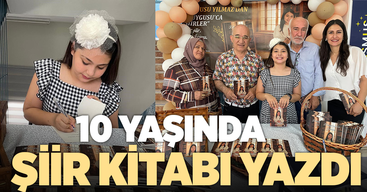 Sanatçı annenin kızı, 10 yaşında şiir kitabı çıkardı