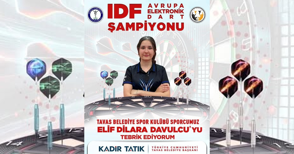 Tavaslı Elif Dilara Davulcu Avrupa dart şampiyon oldu
