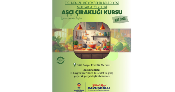 Aşçı Çıraklığı kursu başlıyor