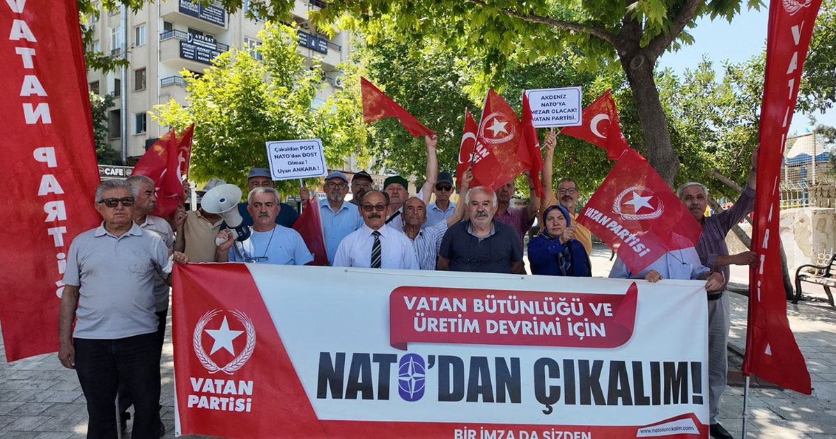 Vatan Partisi’nden ‘NATO’ya hayır’ eylemi