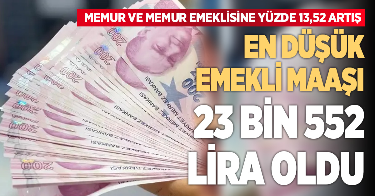 EN DÜŞÜK EMEKLİ MAAŞI NE KADAR OLDU?