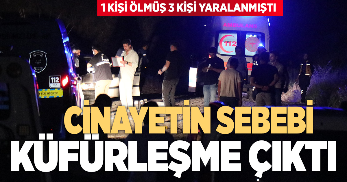 1 kişinin öldüğü, 3 kişinin yaralandığı kavganın sebebi küfürleşme çıktı
