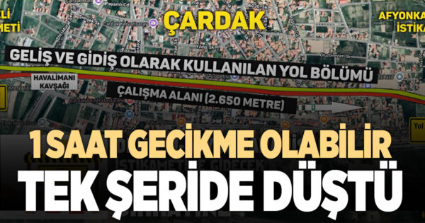 YOL TEK ŞERİDE DÜŞTÜ 1 SAAT GECİKME OLABİLİR