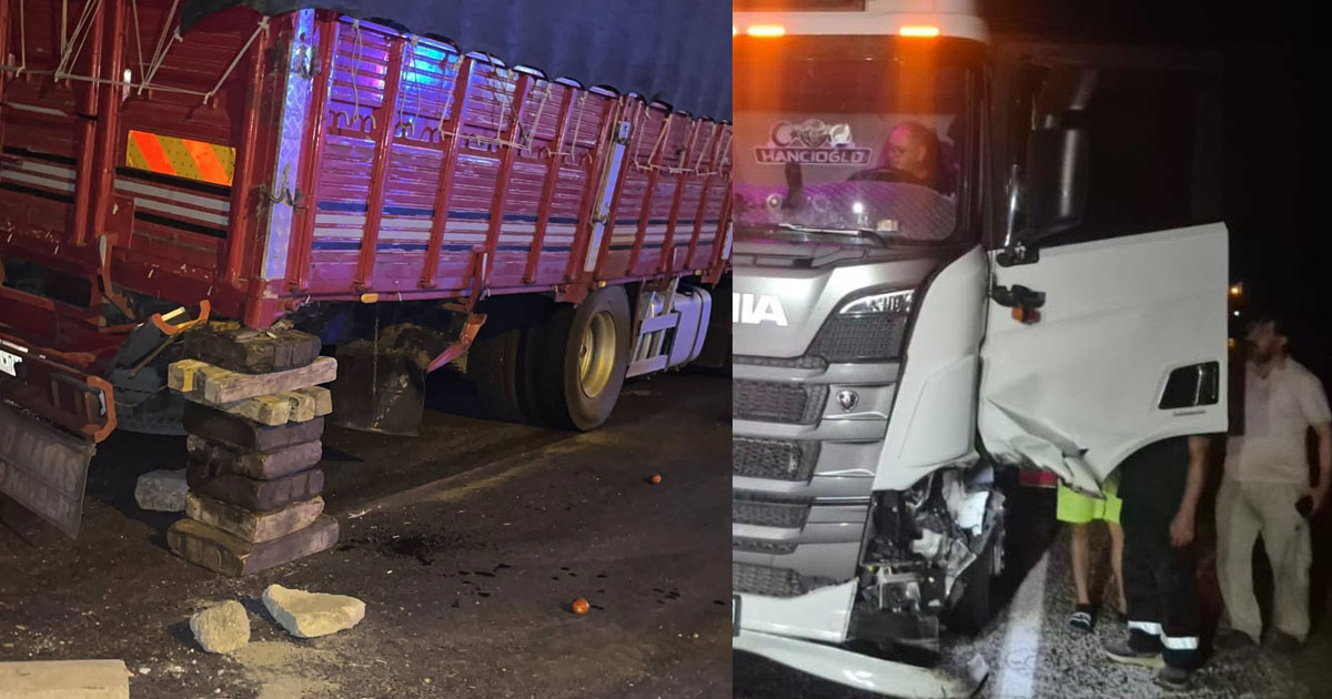 Kamyondan kopan tekerlek kazaya neden oldu