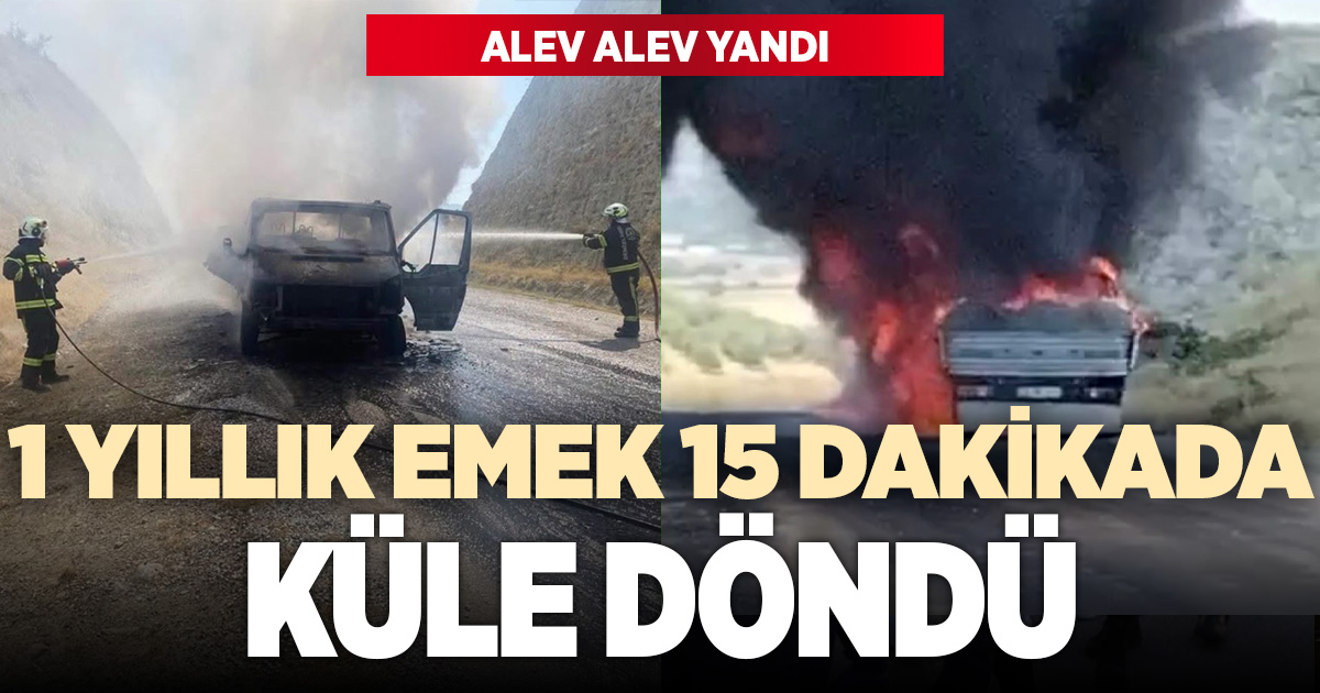 Bir yıllık emekleri 15 dakikada küle döndü