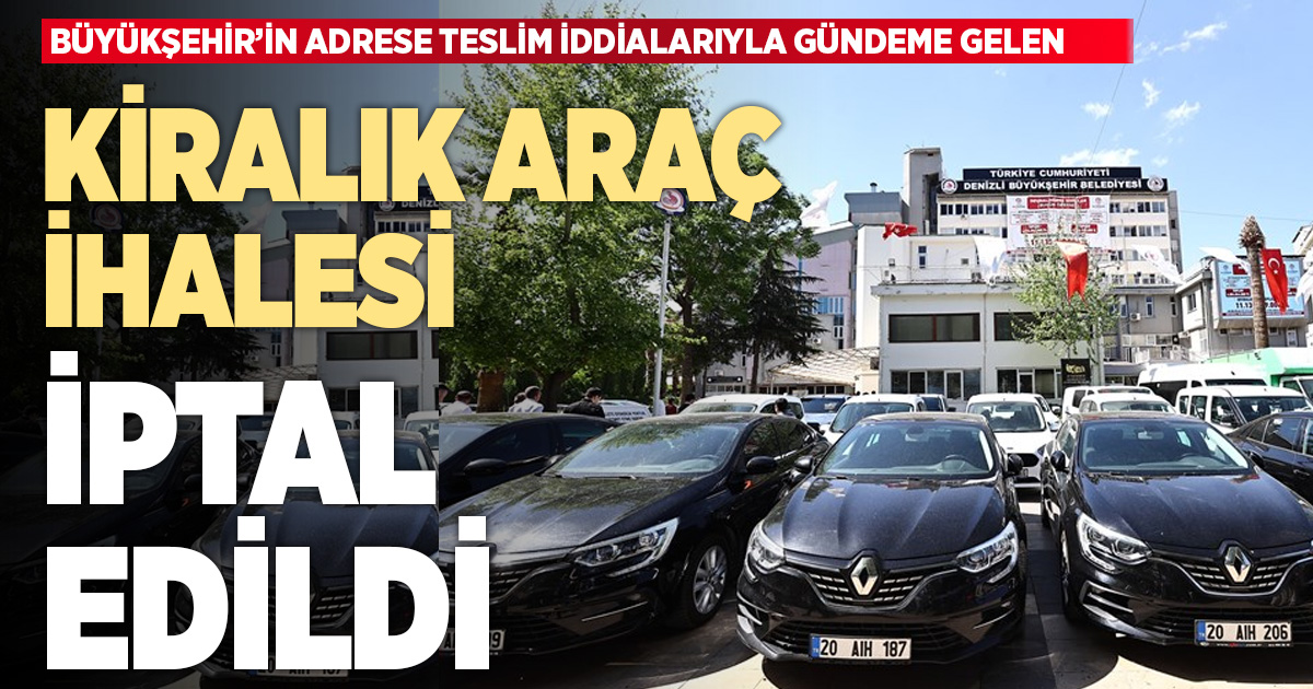 Denizli Büyükşehir ve DESKİ, kiralık araç ihalelerini iptal etti, yeni ihale açtı