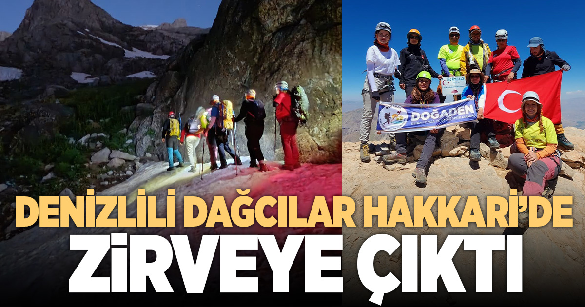 Denizlili dağcılar Hakkâri’de zirve yaptı