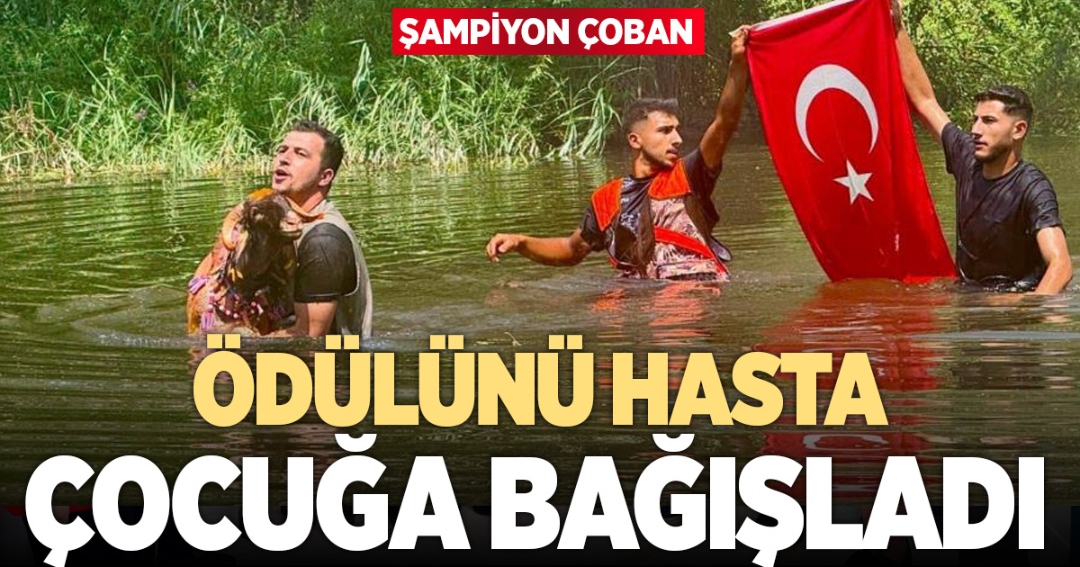 8 asırlık geleneğin şampiyon ödülünü hasta çocuğa bağışladı