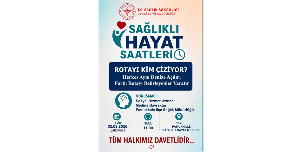 Pamukkale Sağlıklı Hayat Merkezi’nde “Rotayı Kim Çiziyor?” söyleşisi düzenlenecek