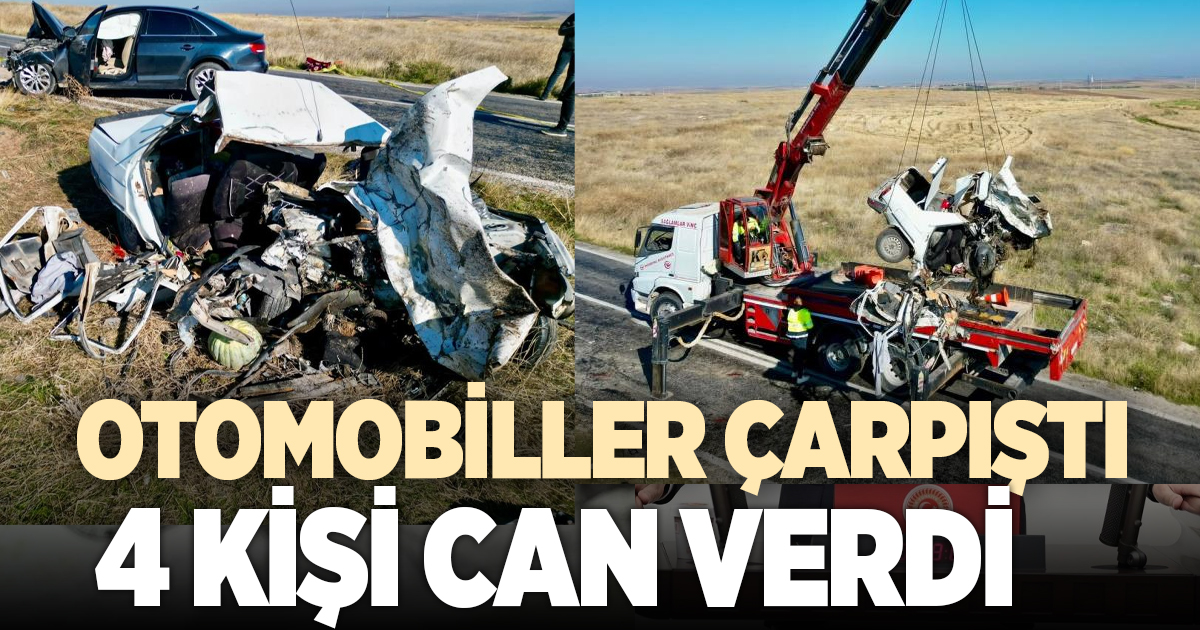 Afyonkarahisar'da otomobiller çarpıştı: 4 ölü