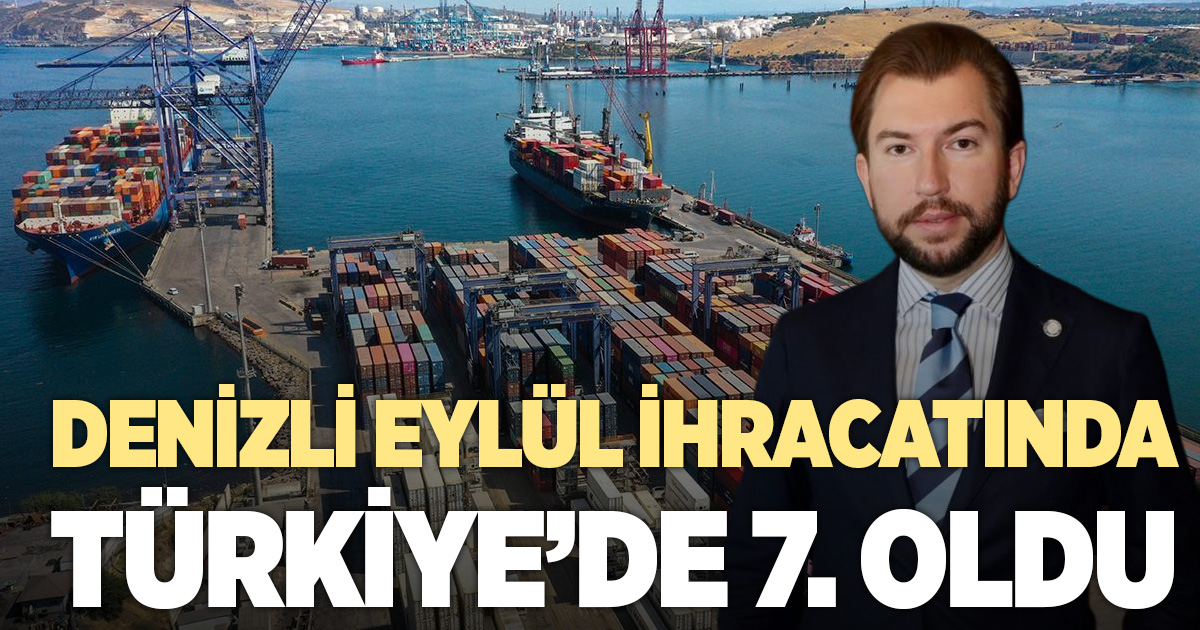 Denizli, Eylül ayında Türkiye’nin en çok ihracat yapan 7. ili oldu